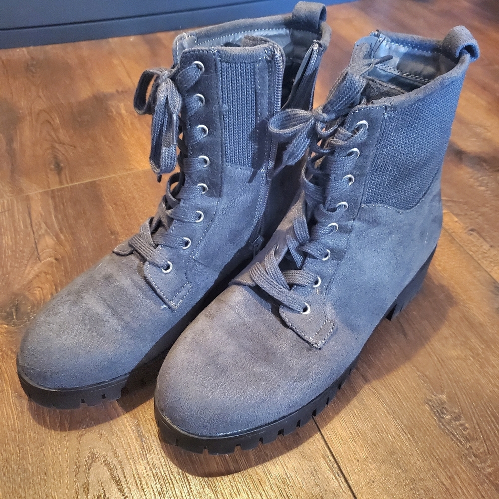 Rue21 Gray Combat Boots Size 8